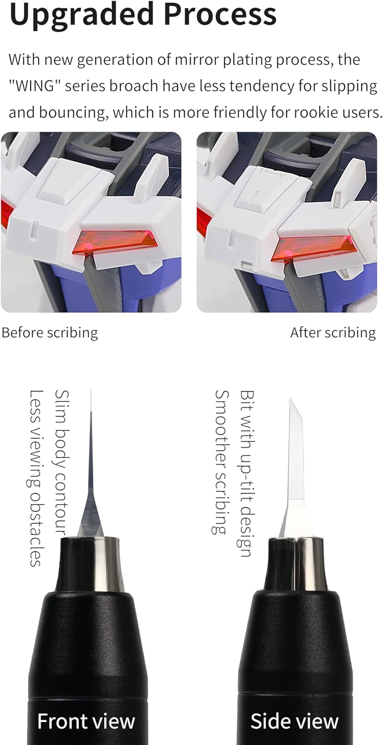 ANSAI Tungsten Steel Broach,A Must-Have Hand Tool,Scribing Panel Line For Modeler (YPB-0125) 0.125mm - Image 4